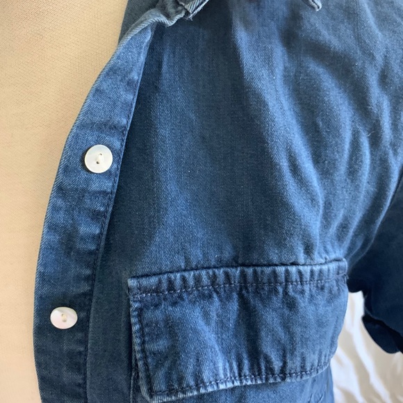 A New Day Chambray Short Sleeved Shirt - Picture 2 of 3